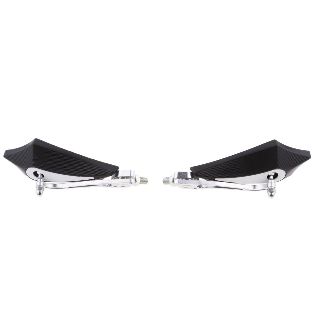 1 Pair Universal Motorcycle Bike Bar End Rear View Mirror Accessory White