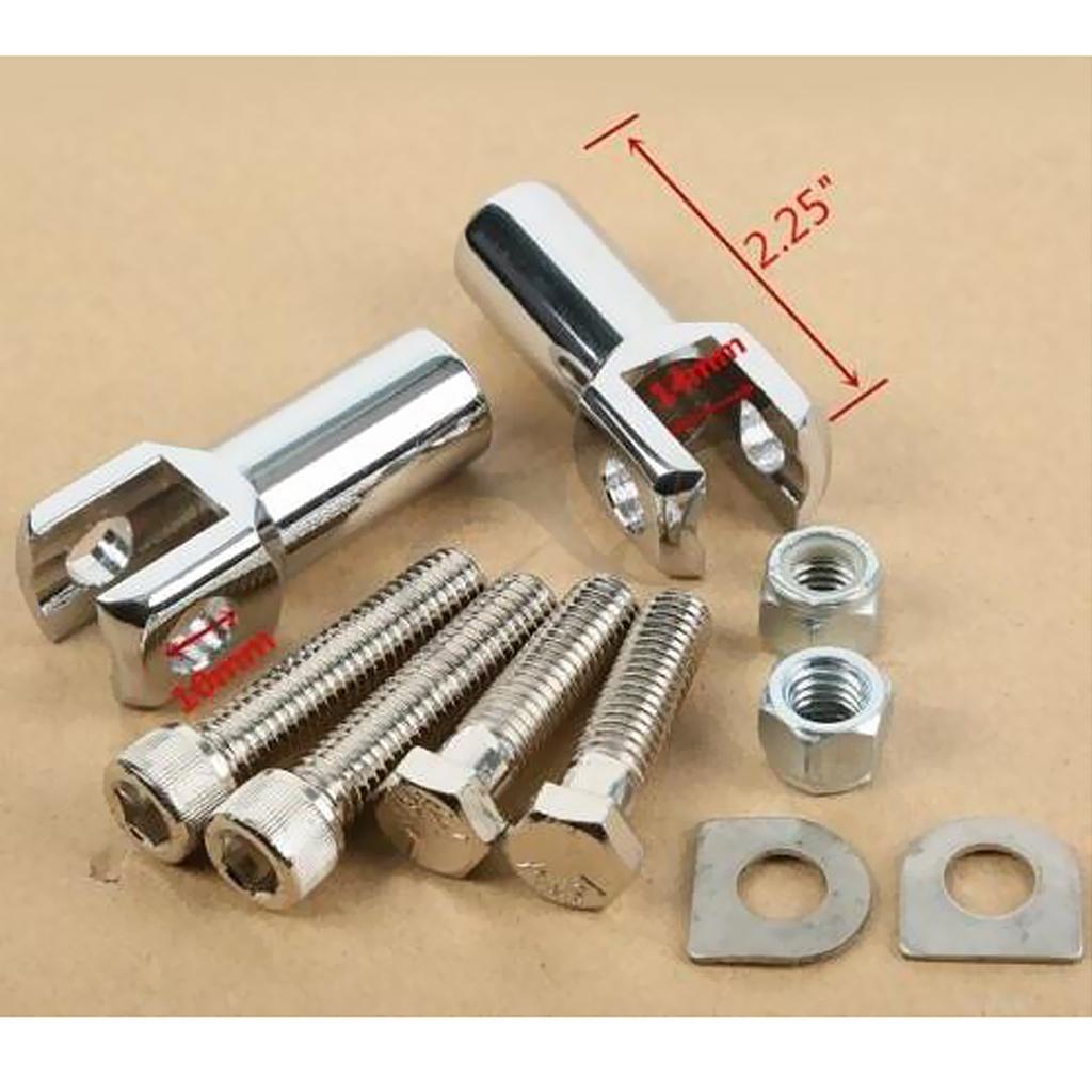 New Chrome Footpeg Foot Peg Supports Mounting For Harley Softail 2000-2006