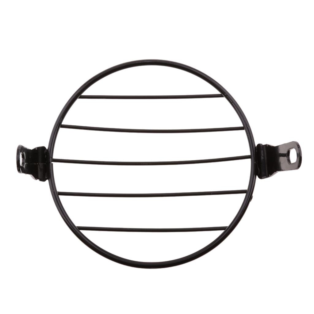 6.7" Retro Black Motorcycle Headlight Grill Bezel Cover Headlight Bezel