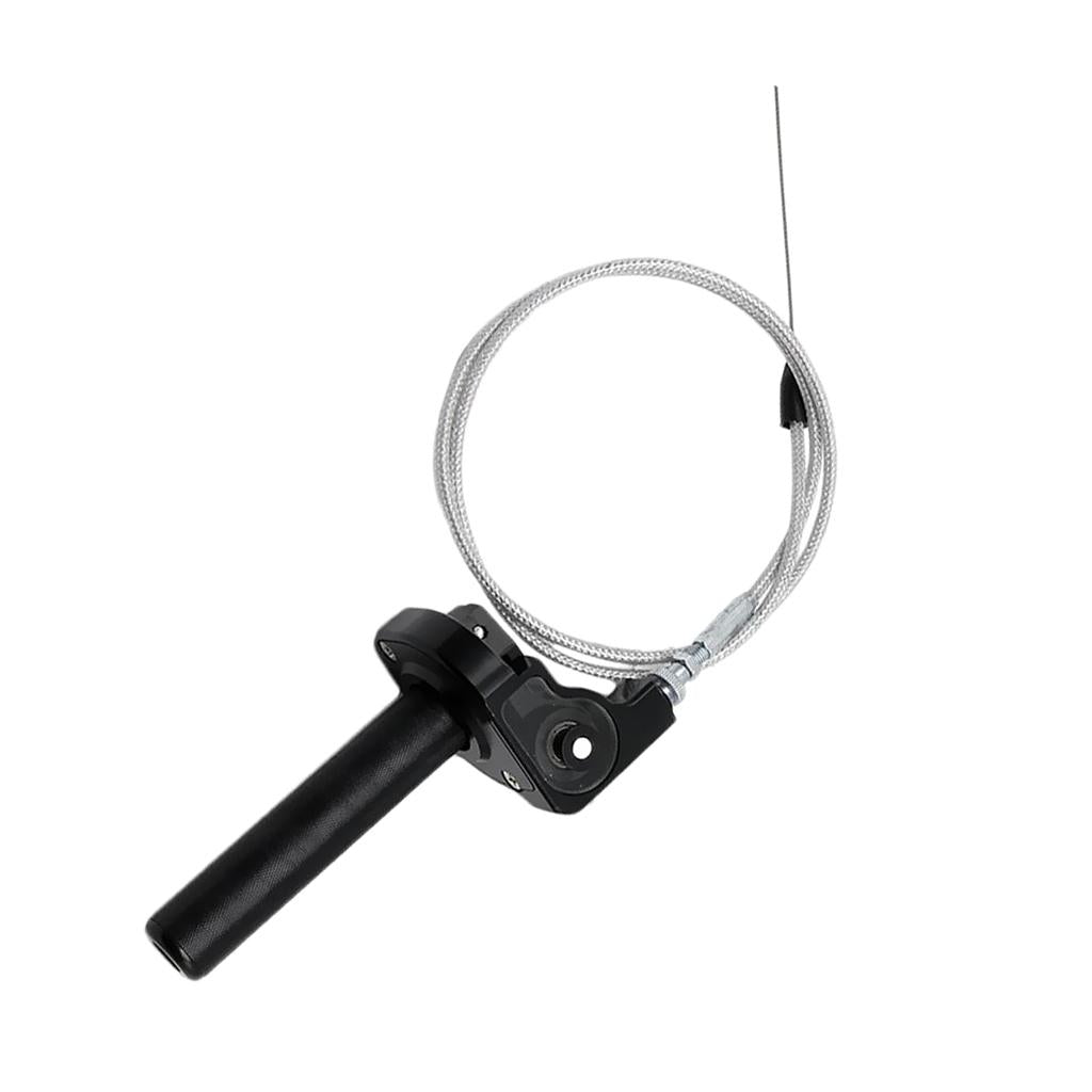 7/8'' CNC Throttle Accelerator Clamp with Throttle Cable for Bikes ATV Black