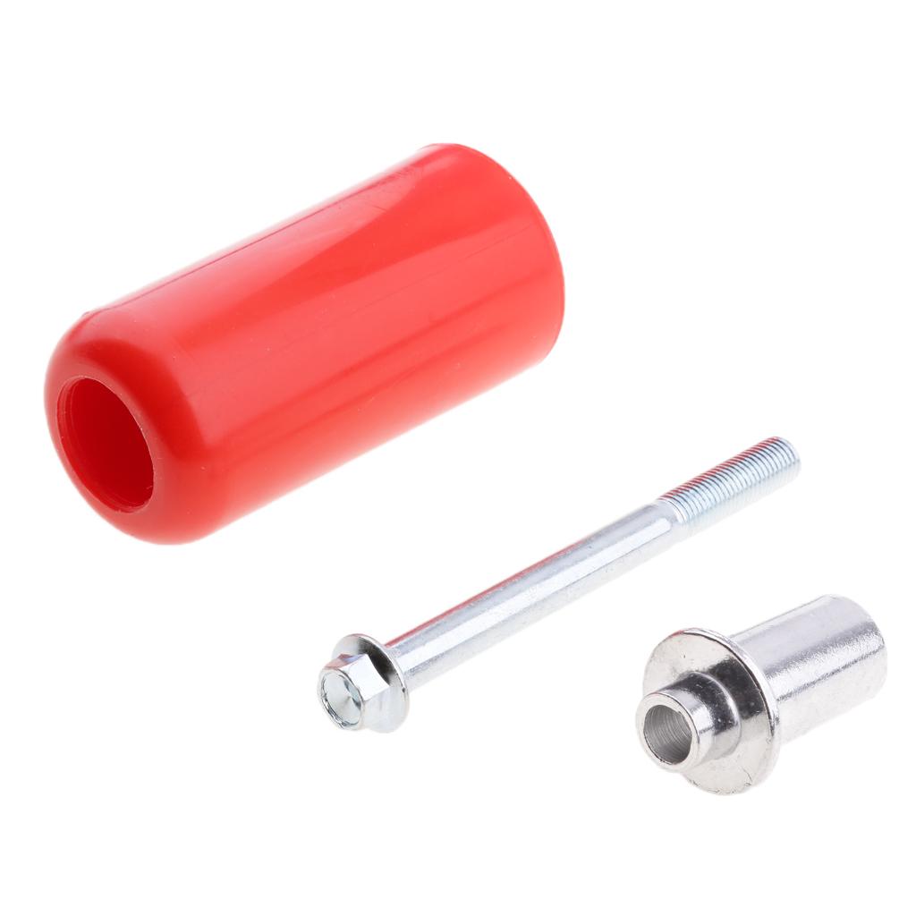 1 Pair Universal No Cut Frame Crash Sliders Protector for Motorcycle Red