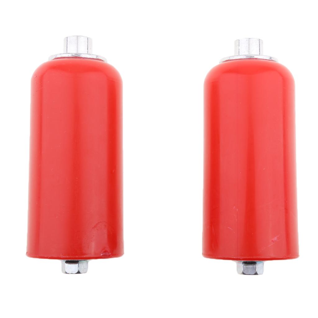 1 Pair Universal No Cut Frame Crash Sliders Protector for Motorcycle Red