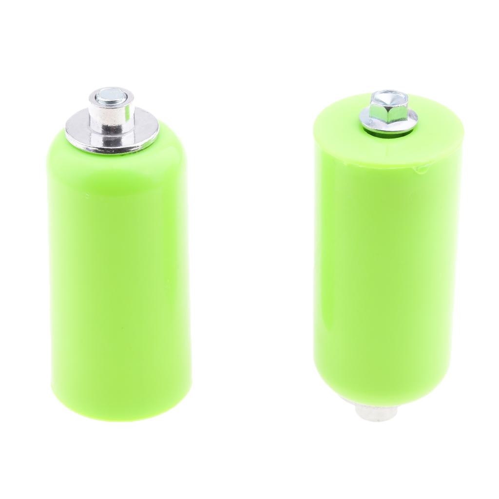 1 Pair Universal No Cut Frame Crash Sliders Protector for Motorcycle Green