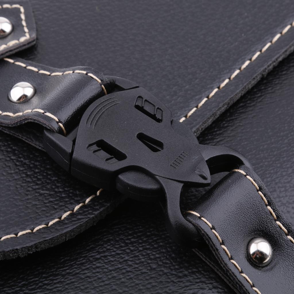 Motorcycle Saddle Luggage Side Back Pouch Tool Bag Storage PU For Harley