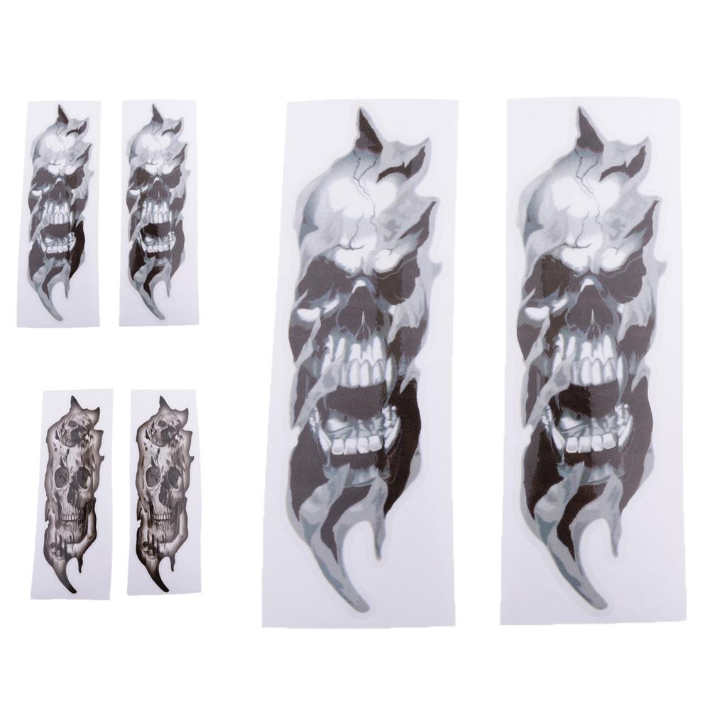 Motorcycle Front Fork Skull Decals Graphic Stickers For Harley Touring 1