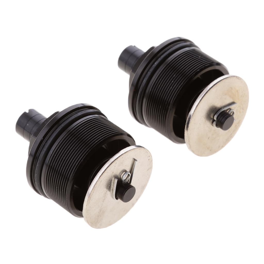 1 Pair Aluminum Front Fork Bolts Cap Adjusters for Honda CB400 Black