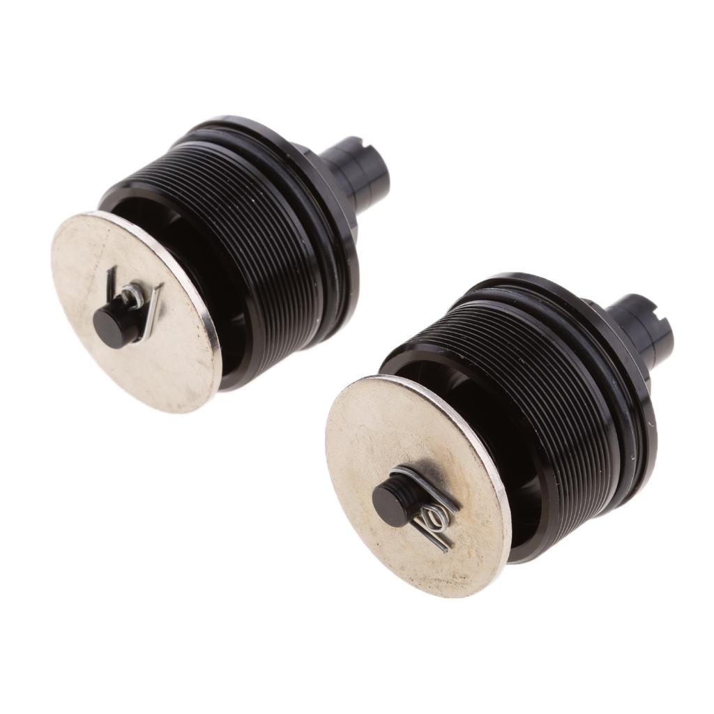 1 Pair Aluminum Front Fork Bolts Cap Adjusters for Honda CB400 Black