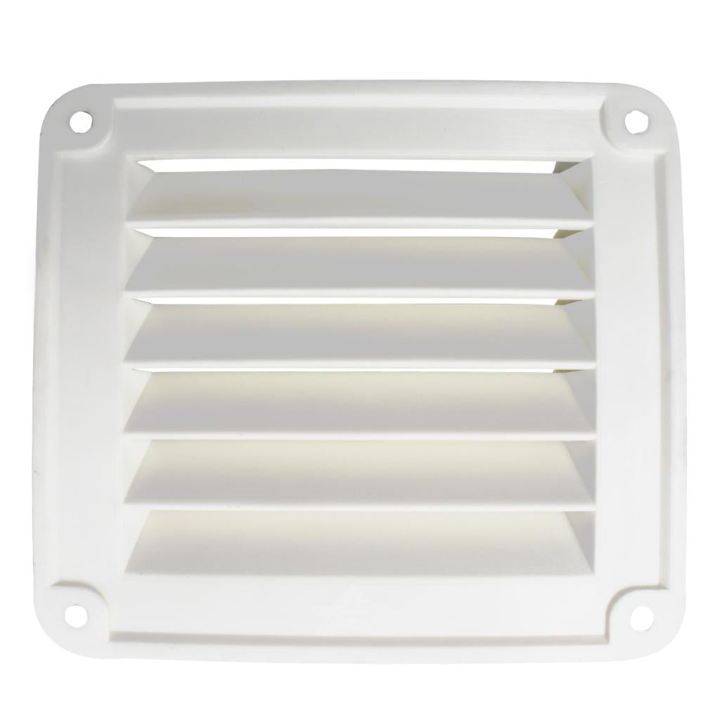 White ABS Louvered Plastic Vent 5-1/2 x 4-7/8" for Boat "
