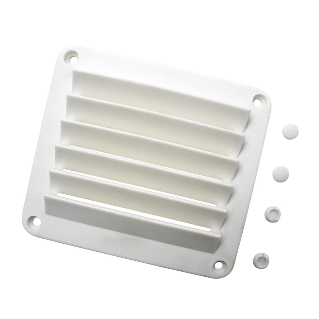 White ABS Louvered Plastic Vent 5-1/2 x 4-7/8" for Boat "
