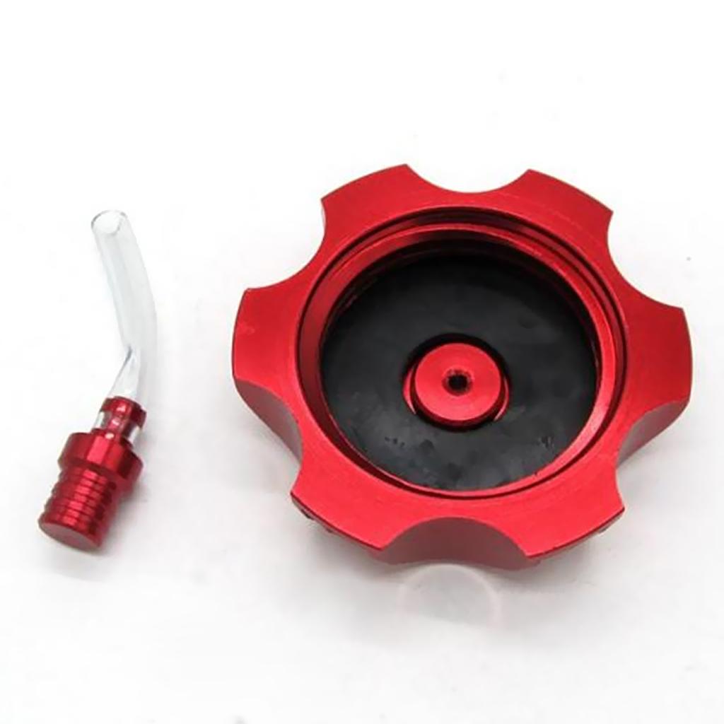ATV Dirt Pit Bike CNC Aluminum Gas Fuel Tank Cap Breather Vent Red/Black