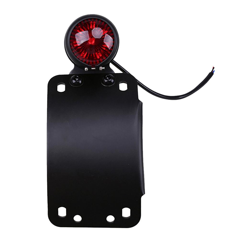 Curved Vertical Mounted License Plate Bracket Taillight for Harley Type 3