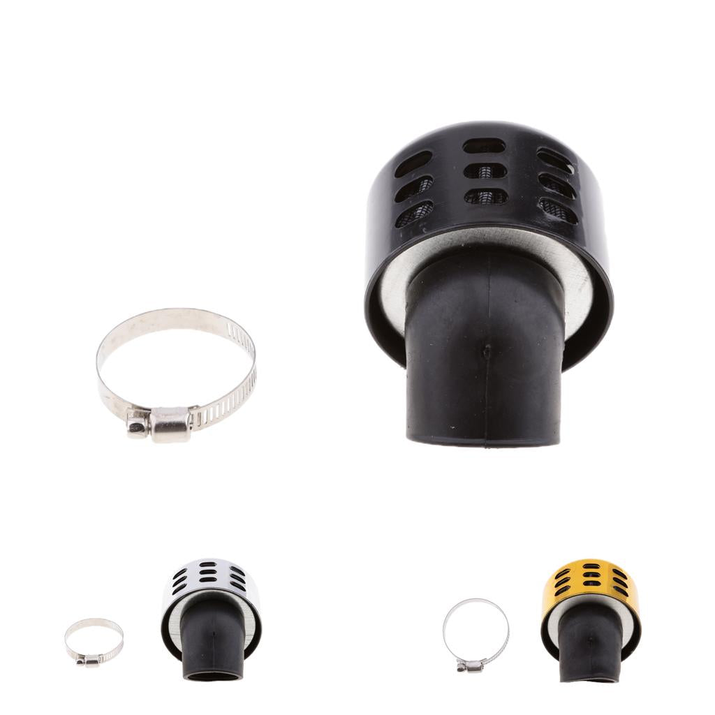Mushroom Head Air Filter 35-38mm Intake Pipe for Motorcycle Bike ATV Black