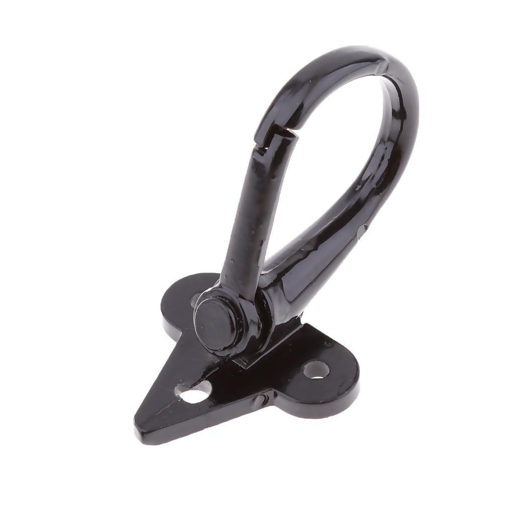 4xMotorcycle Aluminum Alloy Holder Carry Helmet Bag Bottle Hanger Hook Black