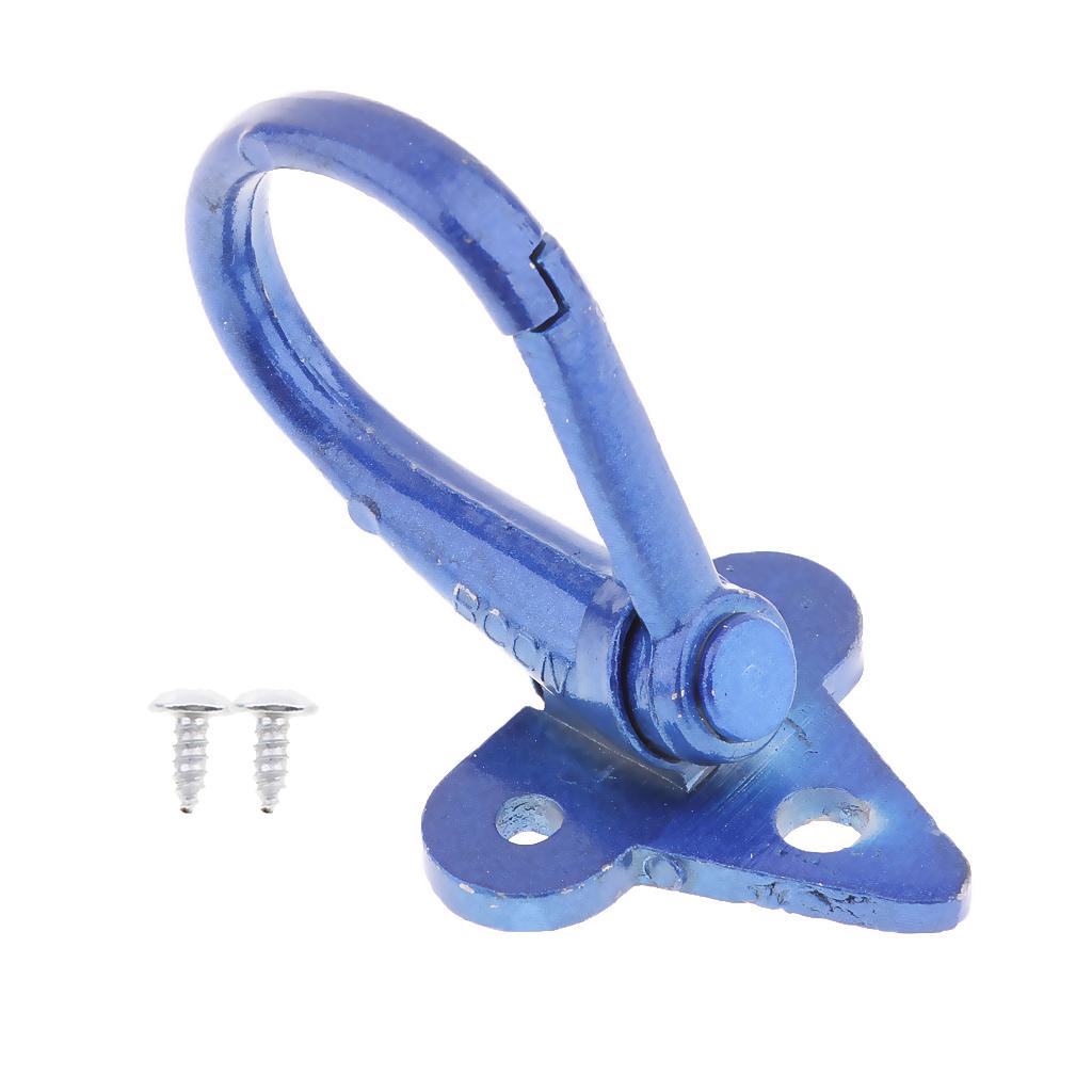Motorcycle Aluminum Alloy Holder Carry Helmet Bag Bottle Hanger Hook Blue