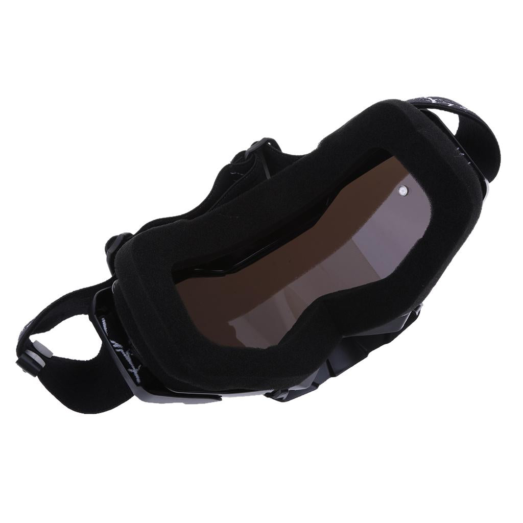 Motorcycle Windproof Anti-Fog Dustproof Goggles Colorful Lens Black