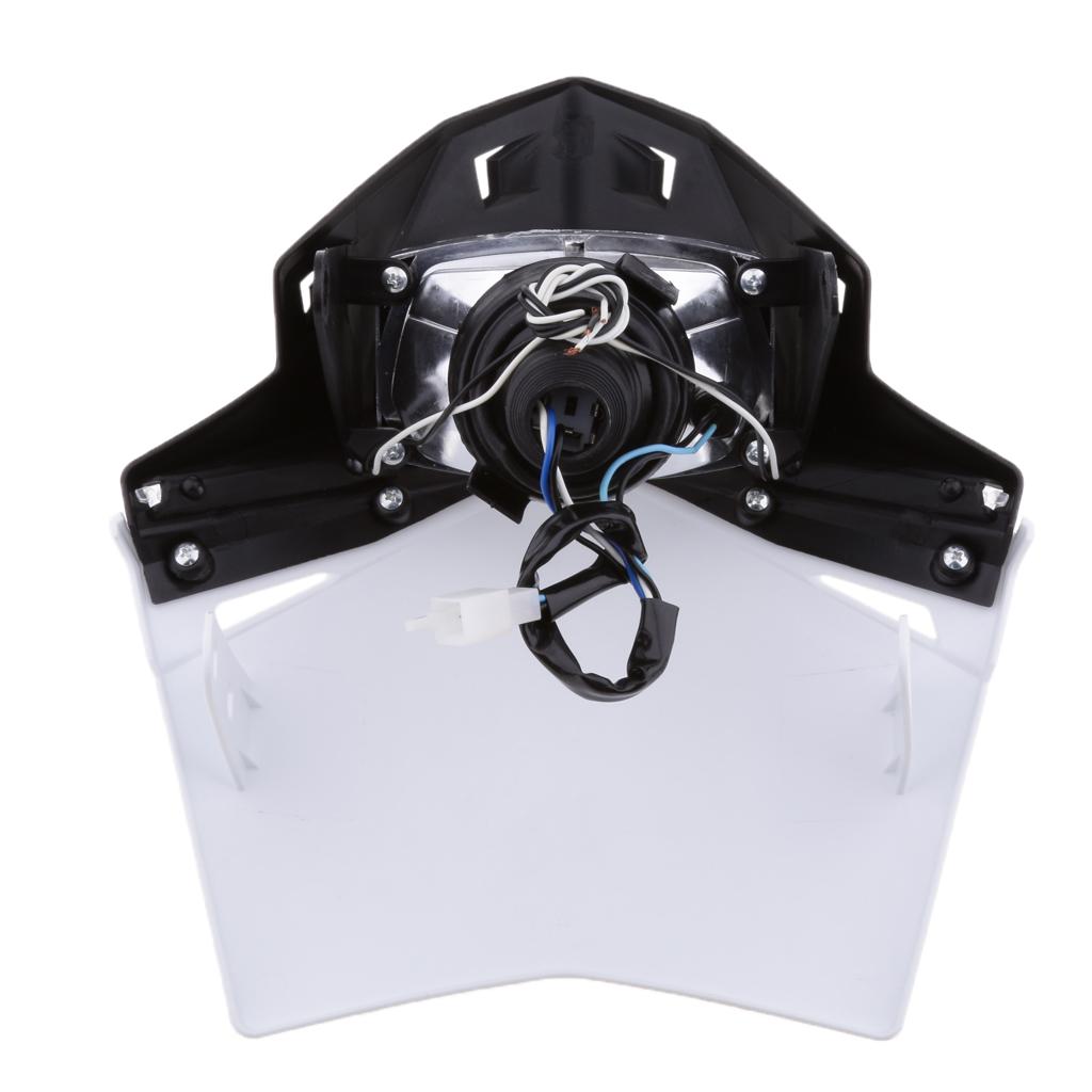 Motorcycle LED Headlight Headlamp for Dirt Bike Enduro Street Fighter White