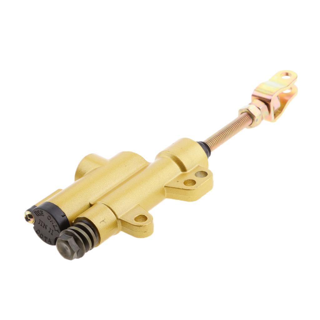 Motorcycle ATV Rear Hydraulic Foot Brake Master Cylinder Pump Gold