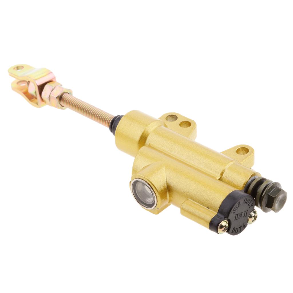 Motorcycle ATV Rear Hydraulic Foot Brake Master Cylinder Pump Gold
