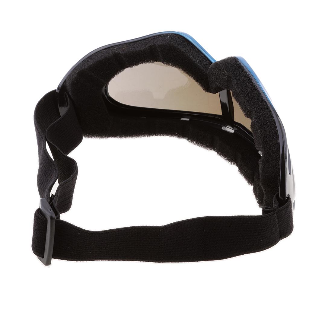 Motorcycle Outdoor Riding Windproof Snowmobile Ski Goggles Black and Blue