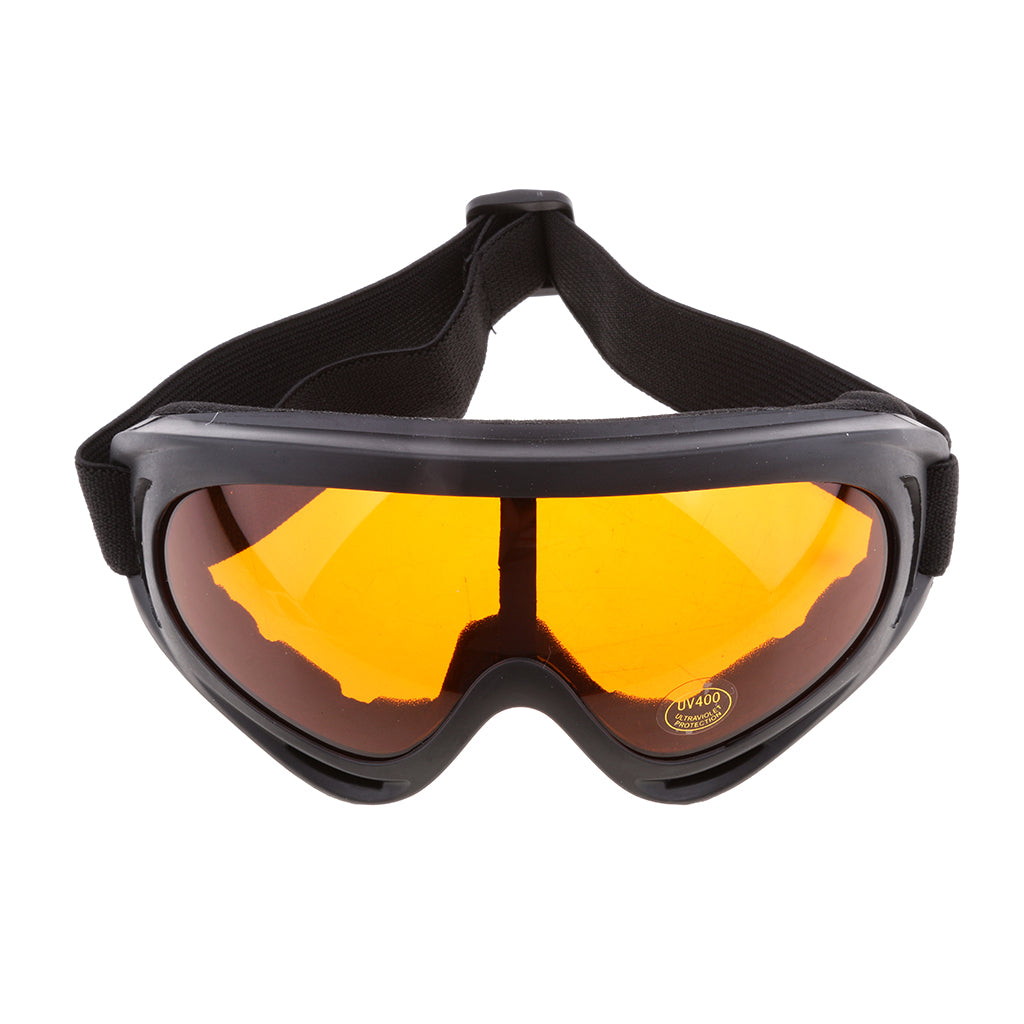 Yellow Lens Motorcycle Riding Windproof UV400 Snowmobile Ski Goggles