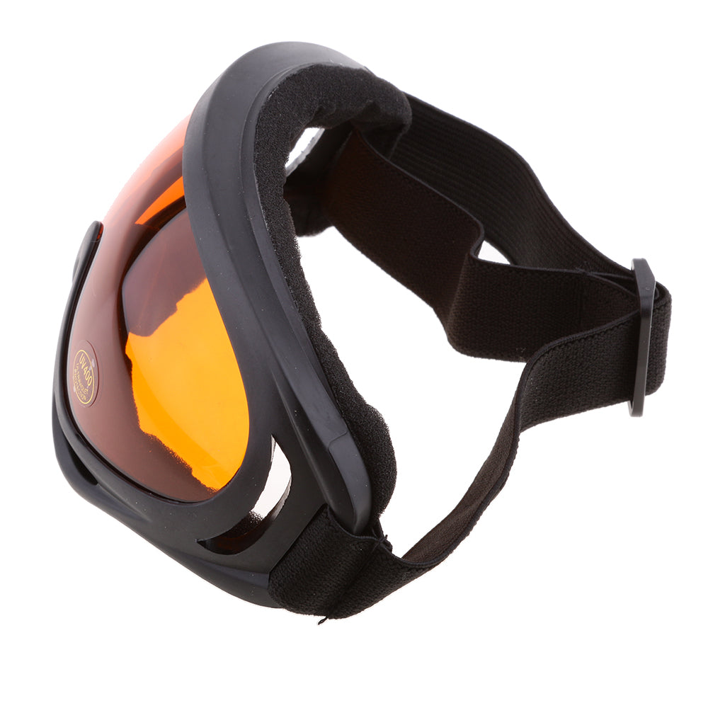 Yellow Lens Motorcycle Riding Windproof UV400 Snowmobile Ski Goggles