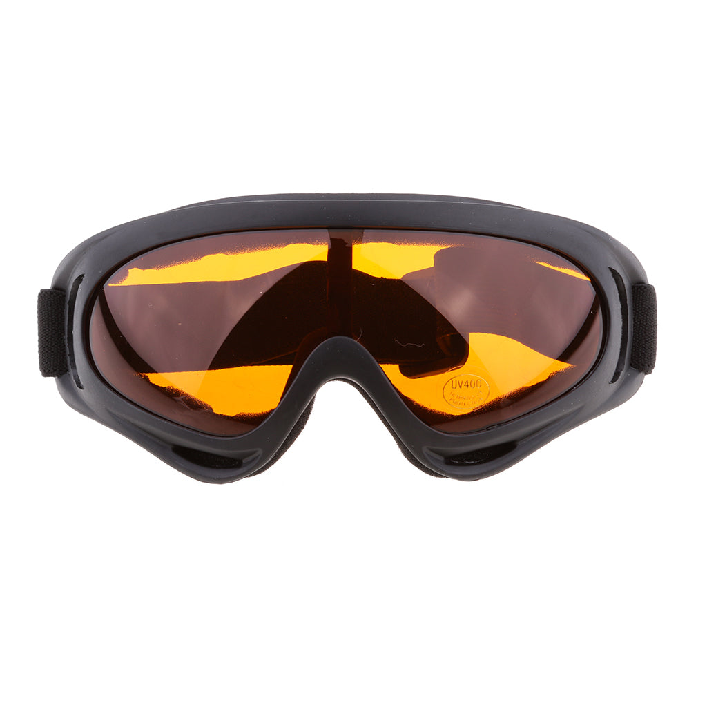 Yellow Lens Motorcycle Riding Windproof UV400 Snowmobile Ski Goggles