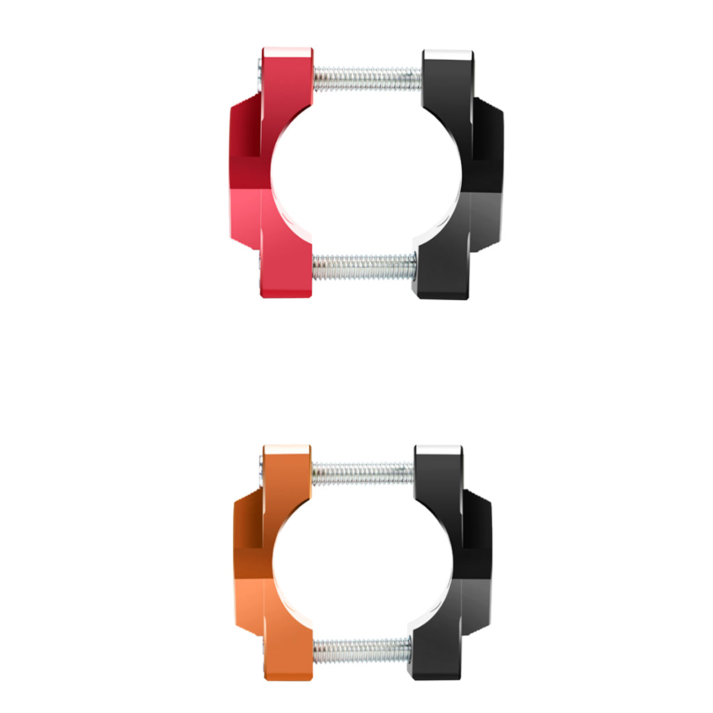  42mm Aluminum Motorcycle HandleBar Handle Fat Bar Mount Clamps Riser Orange