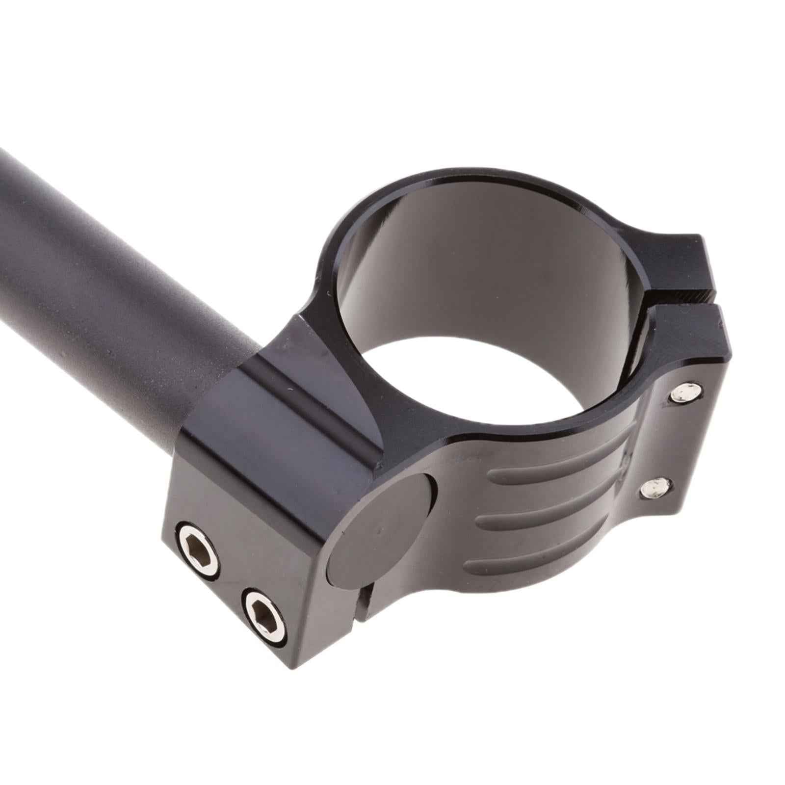 CNC Universal Motorcycle Clip On Handlebars 48mm Replacement Bars Black