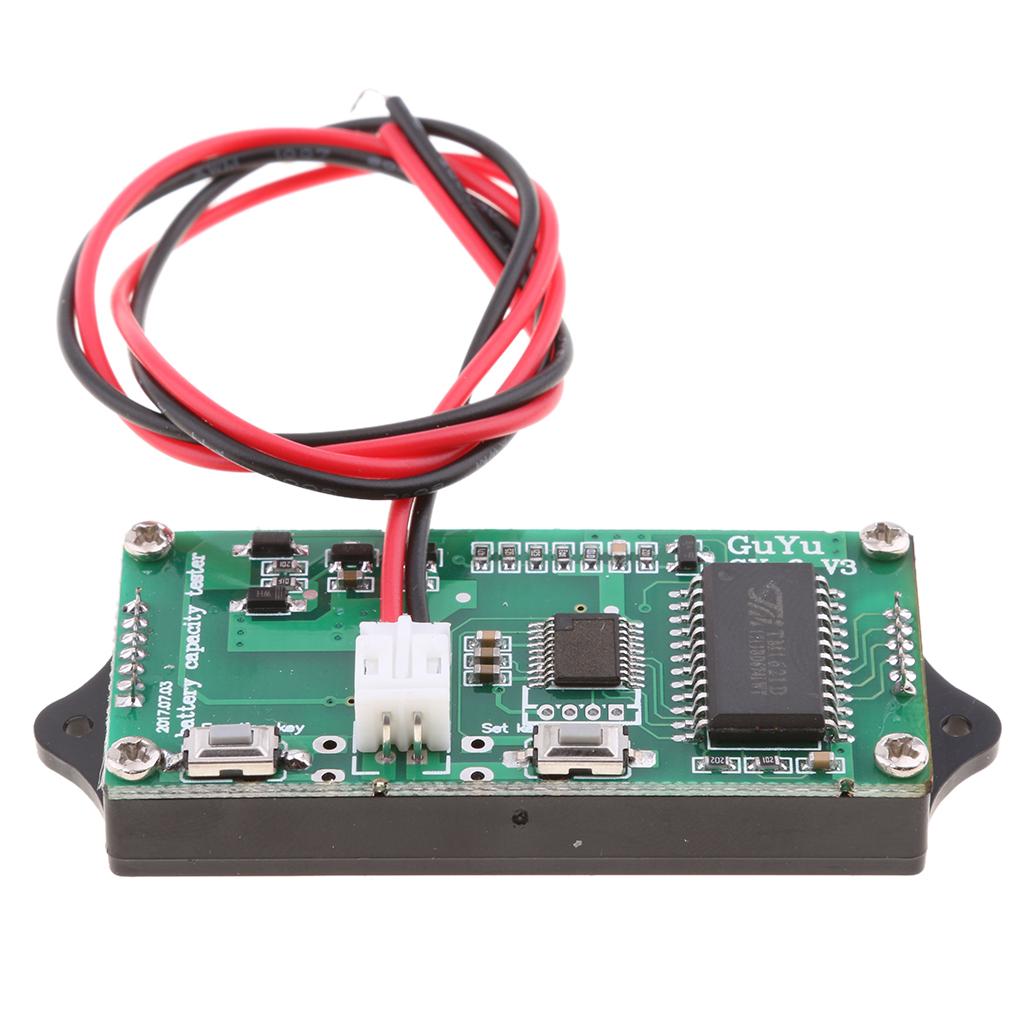 8~65V Green LCD Lead Acid Lithium Battery Capacity Indicator Voltmeter