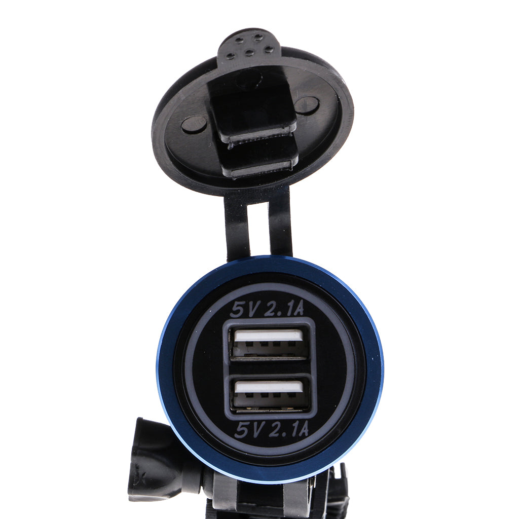 Universal Motorcycle Dual USB Charger Adapter Cigarette Lighter Socket