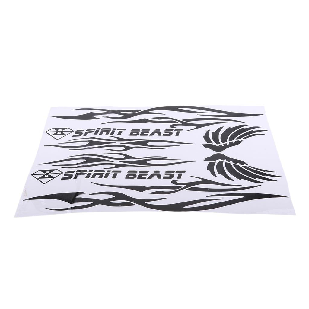 Universal Waterproof Motorcycle Full Body Stripe Sticker Decal Black #1