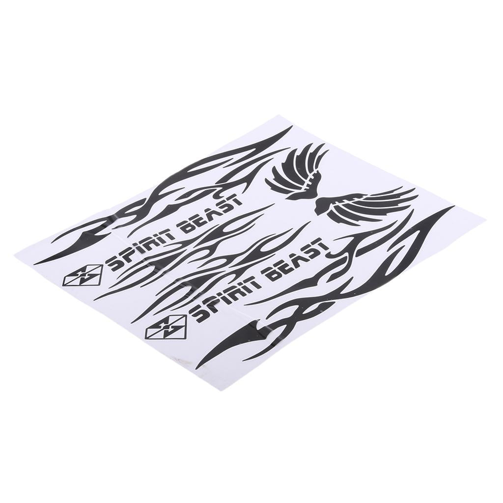 Universal Waterproof Motorcycle Full Body Stripe Sticker Decal Black #1