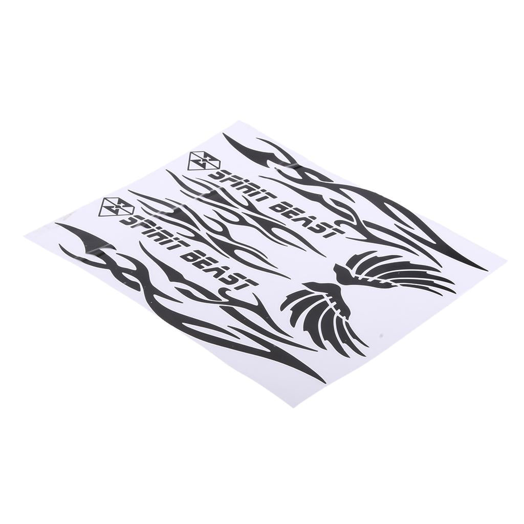 Universal Waterproof Motorcycle Full Body Stripe Sticker Decal Black #1