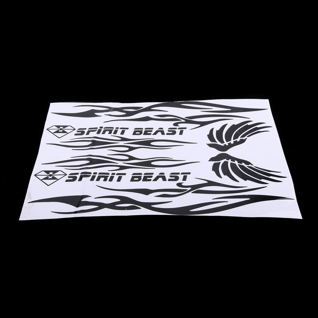 Universal Waterproof Motorcycle Full Body Stripe Sticker Decal Black #1