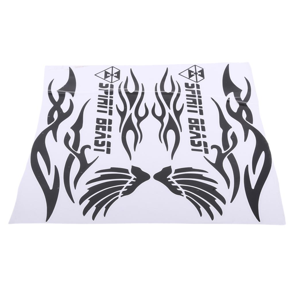 Universal Waterproof Motorcycle Full Body Stripe Sticker Decal Black #1