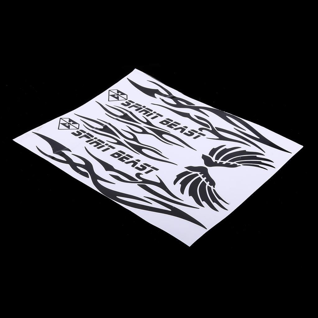 Universal Waterproof Motorcycle Full Body Stripe Sticker Decal Black #1