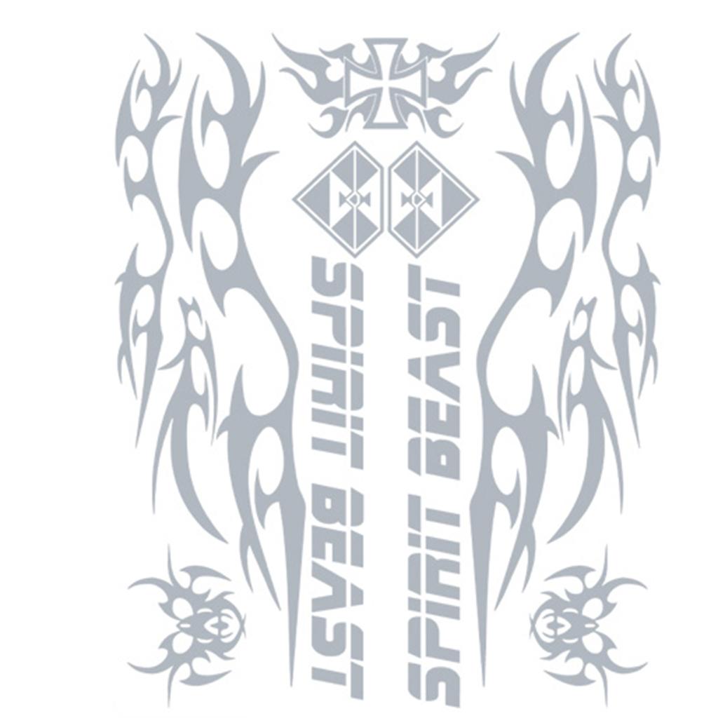 Universal Waterproof Motorcycle Full Body Stripe Sticker Decal Black #1