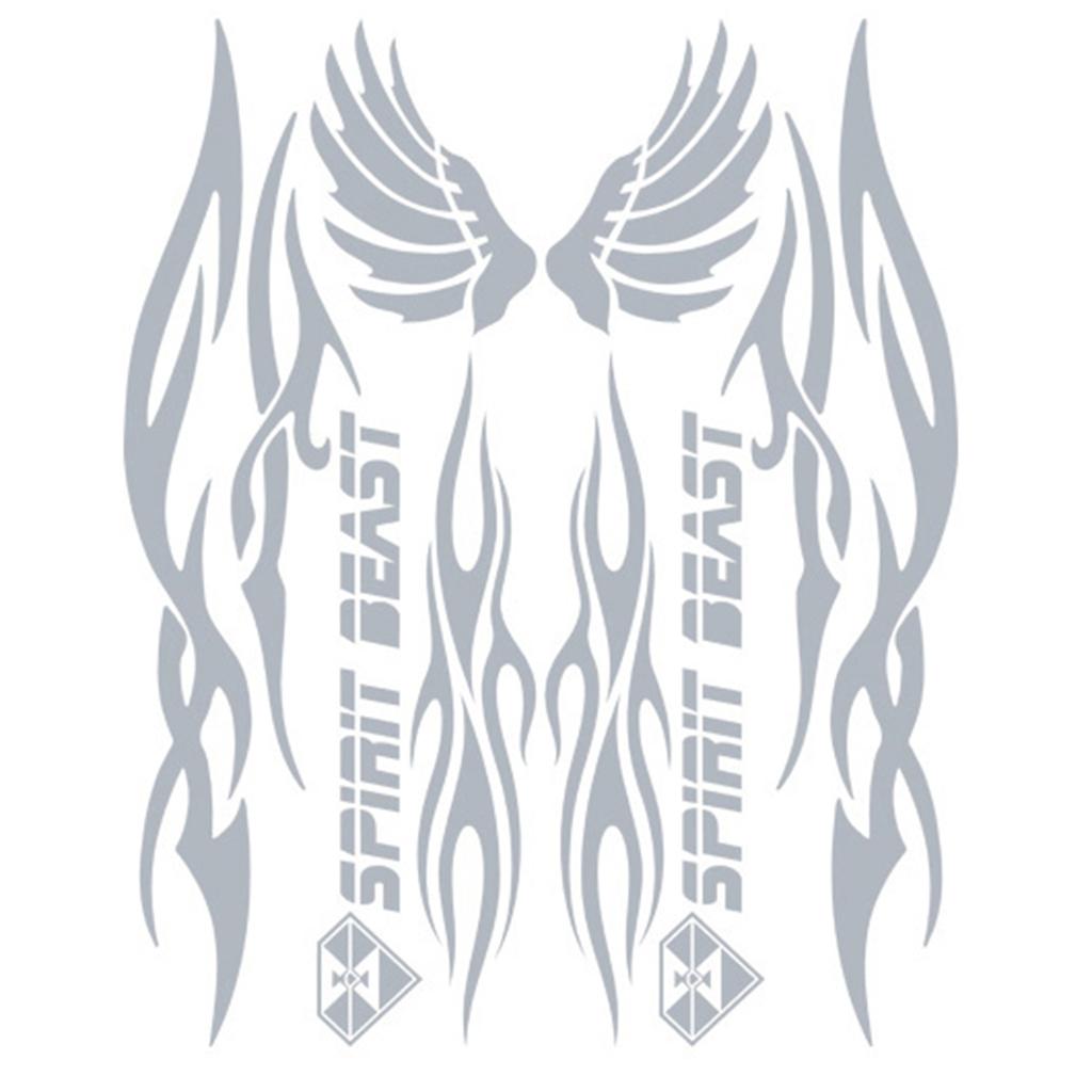 Universal Waterproof Motorcycle Full Body Stripe Sticker Decal Black #1