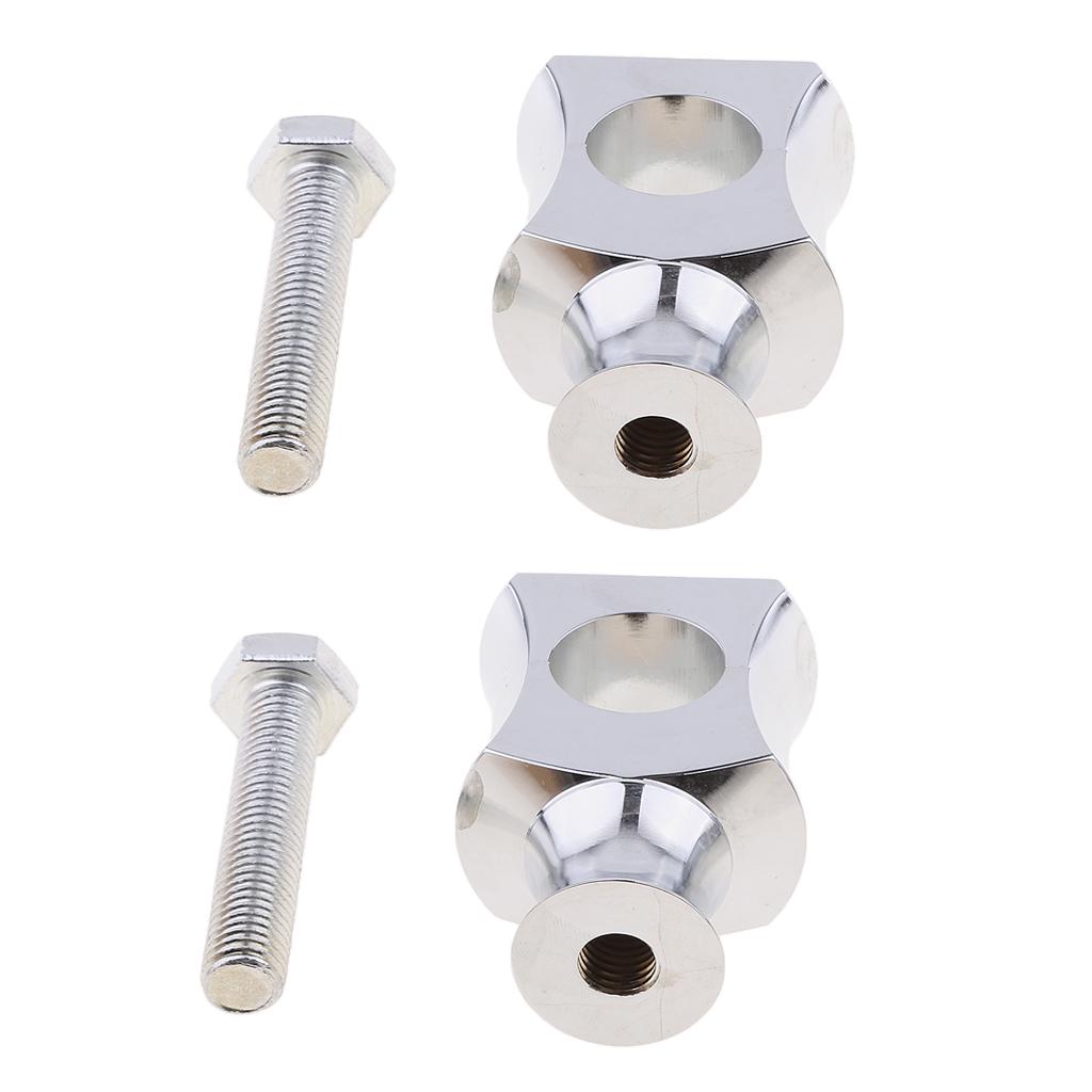 Chrome 7/8 22mm Bars Handlebar Risers Clamp for Harley Bobber Chopper"