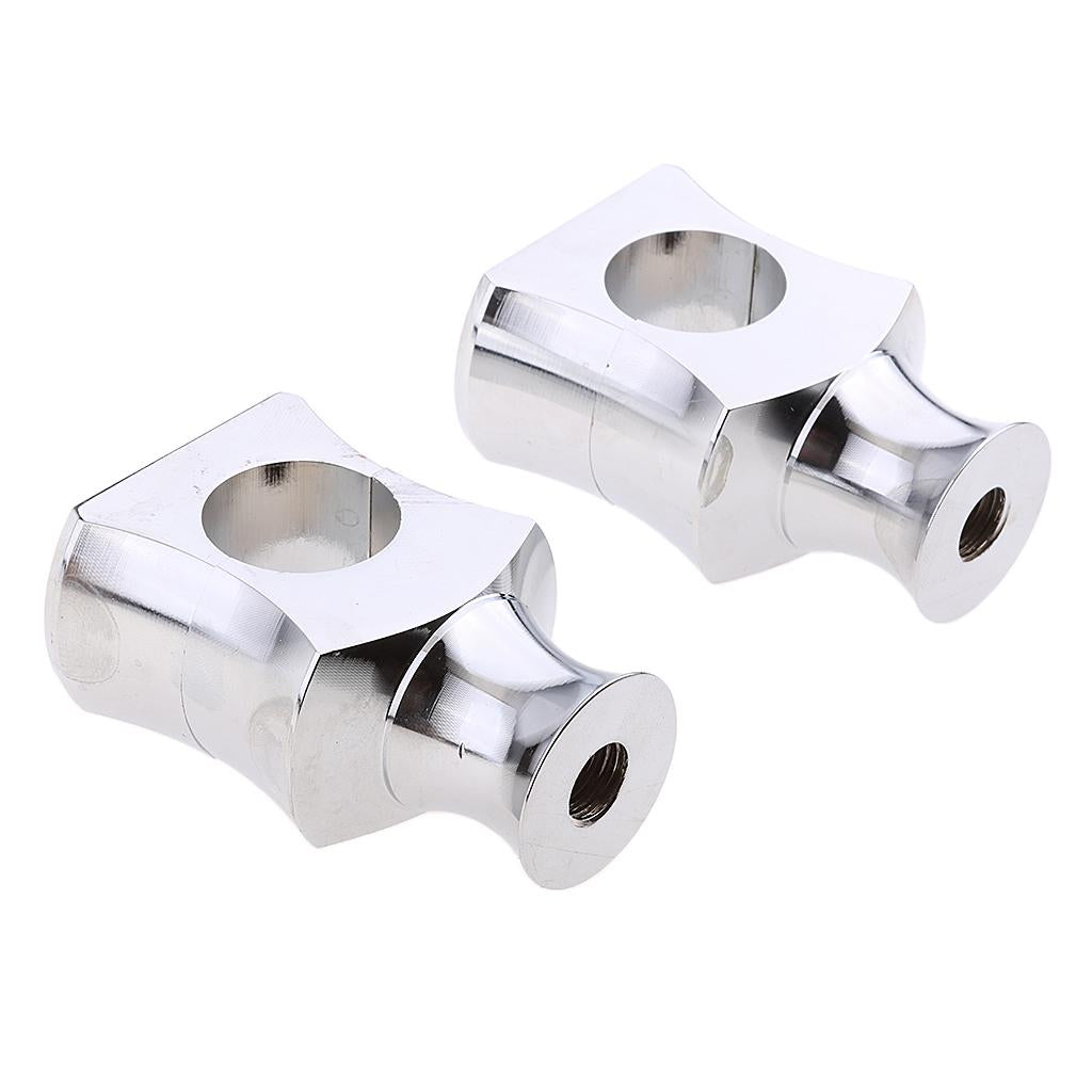 Chrome 7/8 22mm Bars Handlebar Risers Clamp for Harley Bobber Chopper"