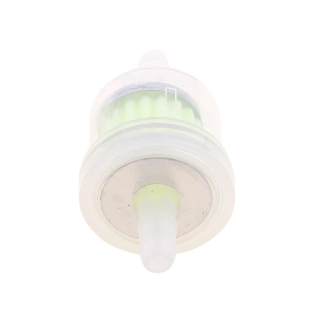 10x Universal Petrol Inline Fuel Filter LARGE Car Part Fit 7mm Pipes Green