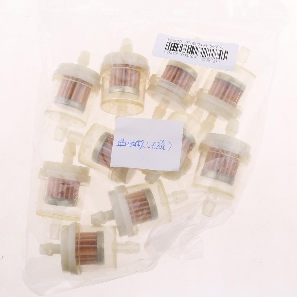 10 Pieces Universal Petrol Inline Fuel Filter LARGE Car Part Fit 7mm Pipes