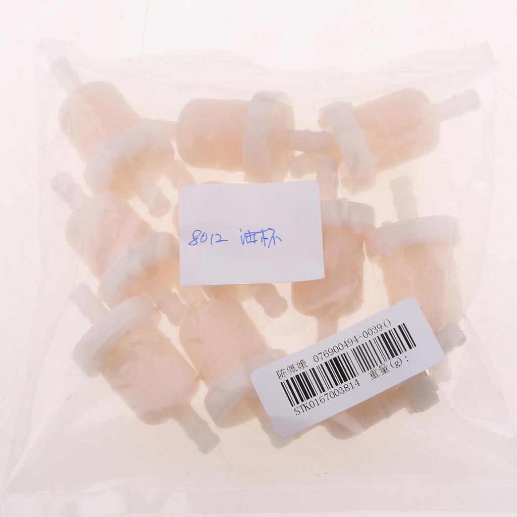 10x Universal Petrol Inline Fuel Filter LARGE Car Part Fit 7mm Pipes