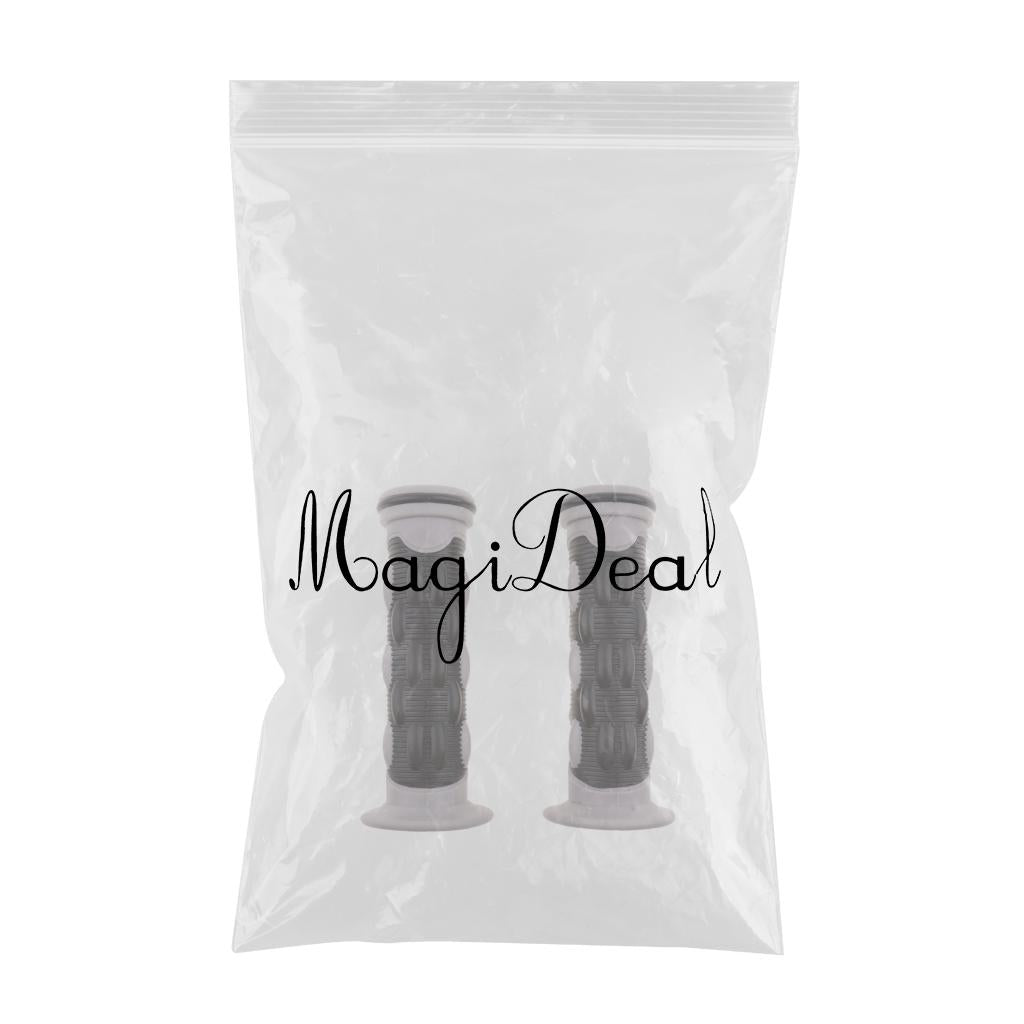 1 Pair 22mm Motorcycle Handlebar Rubber Gel Hand Grip Universal Black
