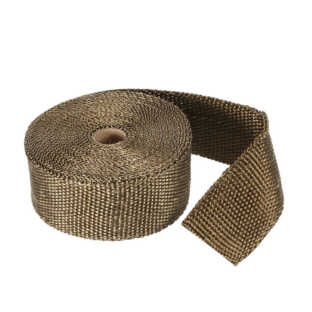 Titanium Exhaust Heat Wrap Pipe Heat Insulated Wrap 10m x 5cm x 1.5mm