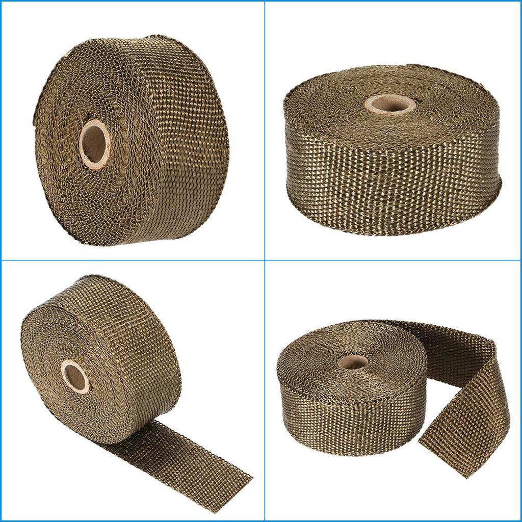 Titanium Exhaust Heat Wrap Pipe Heat Insulated Wrap 10m x 5cm x 1.5mm