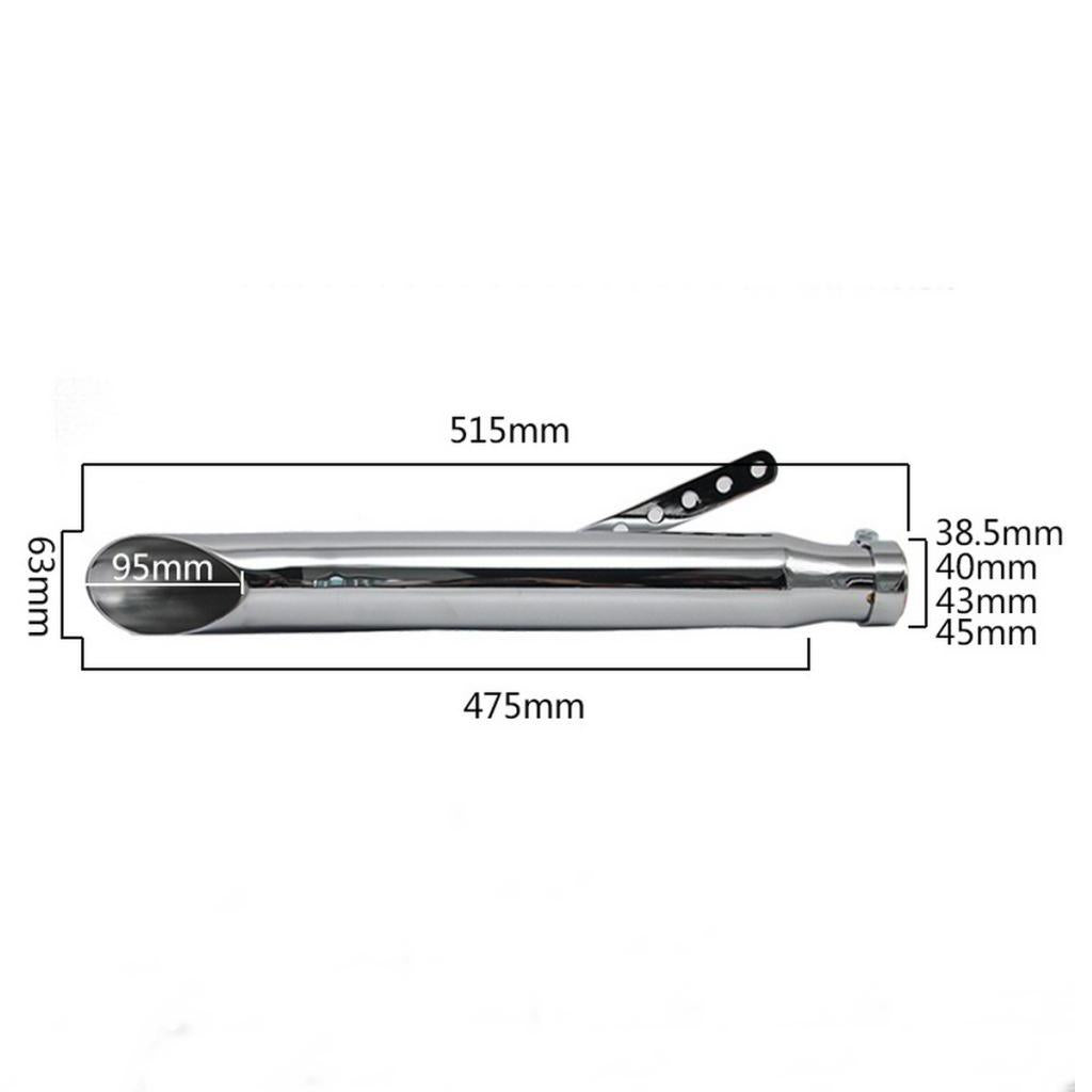 Vintage Exhaust Muffler Pipe for Harley XV950 M800 1200 Custom XL883 Chrome