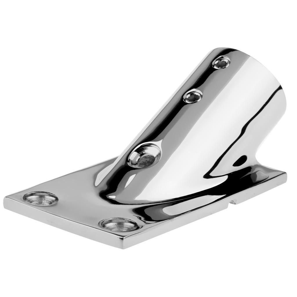 Boat Hand Rail Fitting 30 Degree Stainless Steel Rectangular Base 25mm