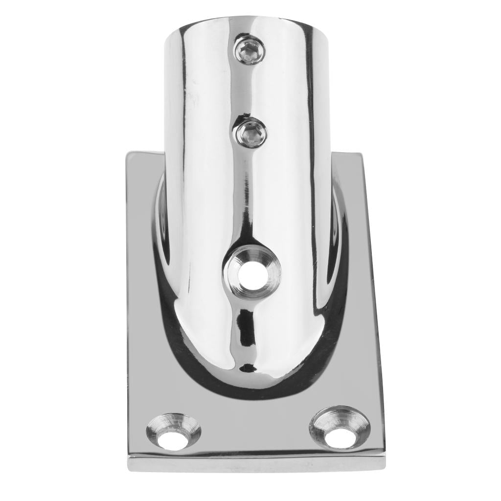 Boat Hand Rail Fitting 30 Degree Stainless Steel Rectangular Base 25mm