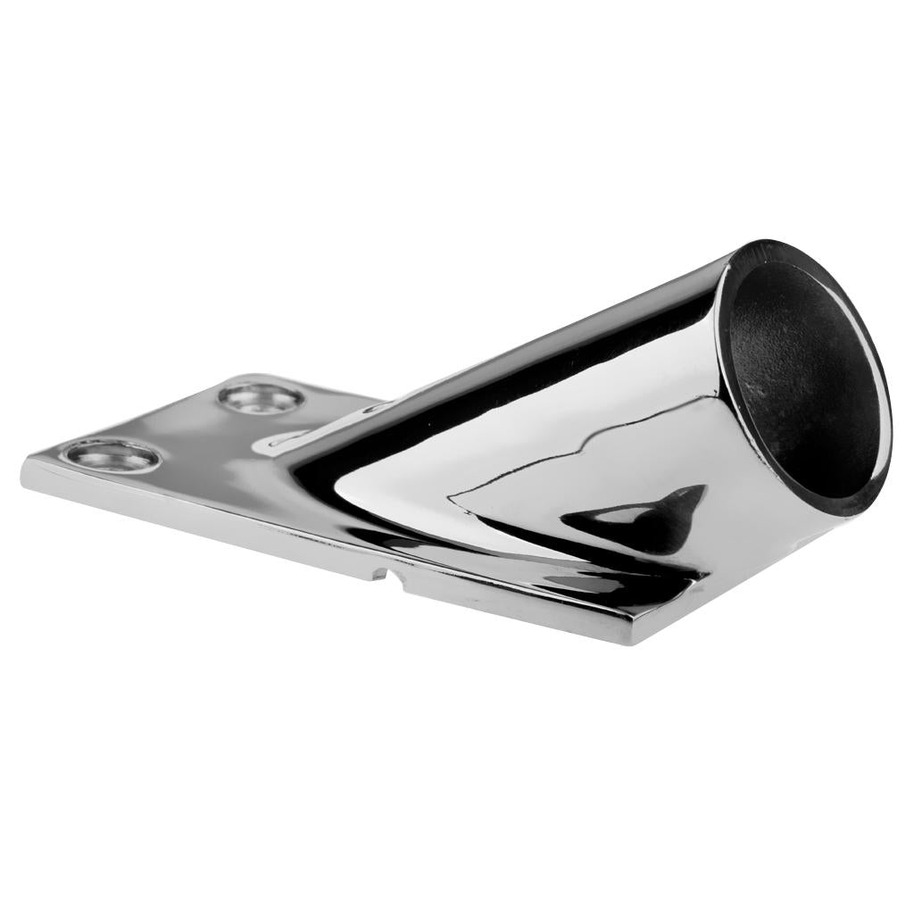 Boat Hand Rail Fitting 30 Degree Stainless Steel Rectangular Base 25mm